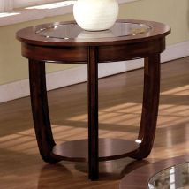Furniture of America CM4336E Crystal Falls - End Table - Dark Cherry