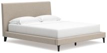 Ashley Furniture B1199-94 Cielden - California King Upholstered Bed with Roll Slats - Soft Gray