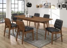 Coaster Fine Furniture 106591-S7K Redbridge - Rectangular 7 Piece Dining Set - Natural Walnut