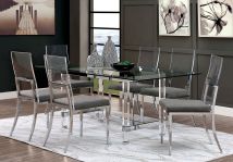Furniture of America CM3654T-TABLE Casper - Dining Table - Pearl Silver