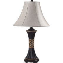 Furniture of America L78173-2PK Naya - Table Lamp (Set of 2) - Espresso / Off-White