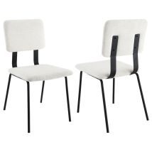 Coaster Fine Furniture 108022 Calla - Fabric Upholstered Dining Side Chair (Set of 2) - White