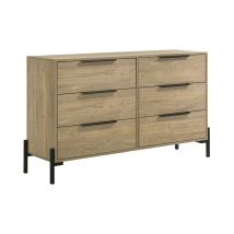 Intercon NH-BR-2406-VNM-C Newhall - Dresser - Vintage Oak Melamine