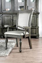 Furniture of America CM3350GY-AC-2PK Alpena - Arm Chair (Set of 2) - Gray / Silver