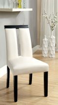 Furniture of America CM3559SC-2PK Luminar - Side Chair (Set of 2) - Black / White