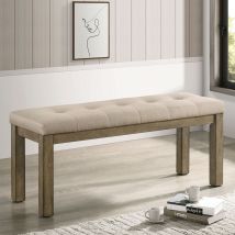 Furniture of America CM3514BR-BN Templemore - Bench - Light Brown / Beige