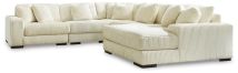 Ashley Furniture 21104S7 Ashley Furniture 21104S7 Lindyn - Right Arm Facing Corner Chaise 5 Pc Sectional - Ivory