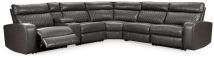 Ashley Furniture 55203S2 Ashley Furniture 55203S2 Samperstone - Zero Wall Recliners With Console 6 Pc Sectional - Gray