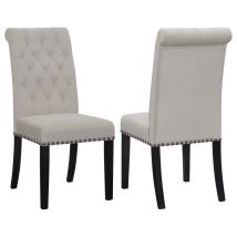 CoasterEssence 115182 Alana - Velvet Upholstered Dining Side Chair (Set of 2) - Sand