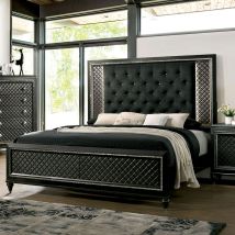 Furniture of America CM7584EK-BED Demetria - Eastern King Bed - Metallic Gray