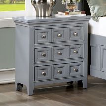 Furniture of America CM7413GY-N Castlile - Nightstand With USB - Gray