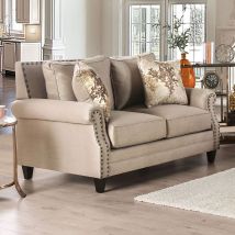 Furniture of America SM2676-LV Briana - Loveseat - Beige / Gold