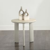 ACME LV03116 Ingram - End Table - Sintered Stone & Light Gray Finish