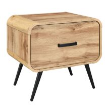 New Classic T3562-20 Rowan - One Drawer End Table/Bedside Table - Natural