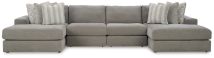 Ashley Furniture 58103S11 Ashley Furniture 58103S11 Avaliyah - 4-Piece Double Chaise Sectional - Ash