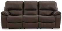 Signature Design by Ashley® U4380887 Leesworth - Dark Brown - Power Reclining Sofa