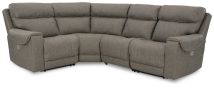 Signature Design by Ashley® 23501S6 Starbot - Fossil - 4-Piece Power Reclining Sectional