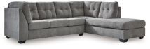 Signature Design by Ashley® 55305S4 Marleton - Gray - 2-Piece Sleeper Sectional With Raf Corner Chaise