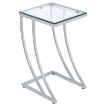 CoasterEveryday 900082 Cayden - Rectangular Glass Top Sofa Side Table - Chrome