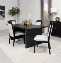 Coaster Fine Furniture 108231-S5 Brookmead - 5 Piece Extension Leaf Dining Table Set - Black