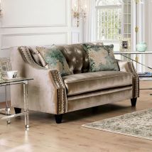 Furniture of America SM2685-LV Elicia - Loveseat - Champagne / Turquoise