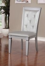 Furniture of America CM3452SC-2PK Alena - Side Chair (Set of 2) - Silver