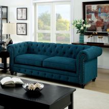 Furniture of America CM6269TL-SF-VN Stanford - Sofa - Dark Teal