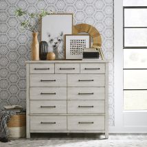 Liberty Furniture 406W-BR32 Modern Farmhouse - 11 Drawer Chesser - White