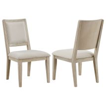 Coaster Fine Furniture 123122 Trofello - Cushioned Dining Side Chair (Set of 2) - White Washed