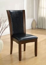 Furniture of America CM3710SC-2PK Manhattan - Side Chair (Set of 2) - Dark Cherry / Brown