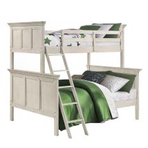 Intercon SM-BR-4560TF-RWH-C San Mateo Youth - Twin Over Full Bunk Bed - Rustic White