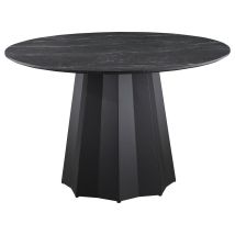 Coaster Fine Furniture 105780 Camden - Round Faux Marble Top Dining Table - Black