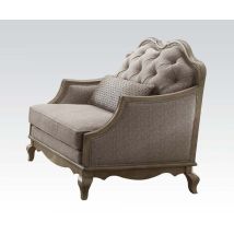 ACME 56052 Chelmsford - Chair - Beige Fabric & Antique Taupe