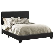 CoasterEveryday 300761Q Dorian - Upholstered Queen Panel Bed - Black