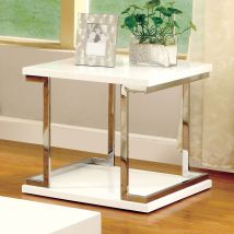 Furniture of America CM4486E Meda - End Table - White