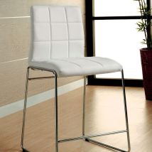 Furniture of America CM8320WH-PC-2PK Kona - Counter Height Chair (Set of 2) - White