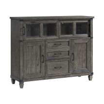 Intercon FR-HO-5846-PEW-C Foundry - Sliding Door Cabinet - Brushed Pewter