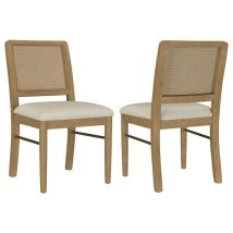 Coaster Fine Furniture 108932SWD Arini - Rattan Cane Dining Side Chair (Set of 2) - Sand Wash