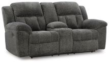 Ashley Furniture 3740694 Ashley Furniture 3740694 Frohn - Dbl Reclining Loveseat with Console - Graphite
