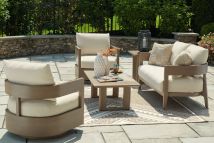 Ashley Furniture P671/835/821(2)/701/702 Serene Bay - 5 Pc. - Lounge Set With Loveseat - Dark Brown