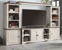 Signature Design by Ashley® W814/30/33/34/35 Havalance - Brown / Beige - 4 Pc. - Entertainment Center - 67" TV Stand