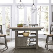 Liberty Furniture 62-CD-5GTS Lindsey Farm - 5 Piece Gathering Table Set - Gray & Sandstone