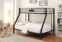 ACME 38000 Limbra - Twin Long Over Queen Bunk Bed - Sandy Black