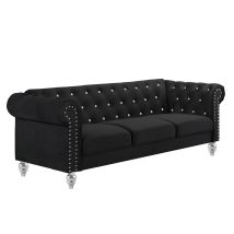 New Classic UKD13-30-BLKC New Classic UKD13-30-BLKC Emma Crystal - Sofa - Black