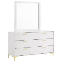 CoasterEveryday 224403M Kendall - 6-Drawer Dresser With Mirror - White