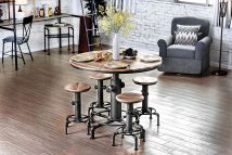 Furniture of America CM3367PT-TABLE Foskey - Dining Table - Antique Black / Natural Tone