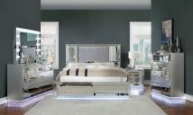 Furniture of America CM7417SV-Q-BED Belladonna - Queen Bed - Silver