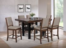 CoasterEveryday 108888-S7 Patterson - 7 Piece Counter Height Dining Set - Mango Oak