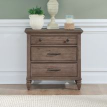 Liberty Furniture 866-BR61 Hickory Grove - Nightstand With Charging Station - Heirloom Brown