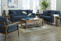 Ashley Furniture 26106/38/35/60 Bixler - 3 Pc. - Sofa, Loveseat, Accent Chair - Navy